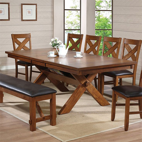 میز و صندلی نهارخوری چوبی هشت نفره