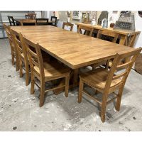 میز و صندلی نهارخوری چوبی هشت نفره